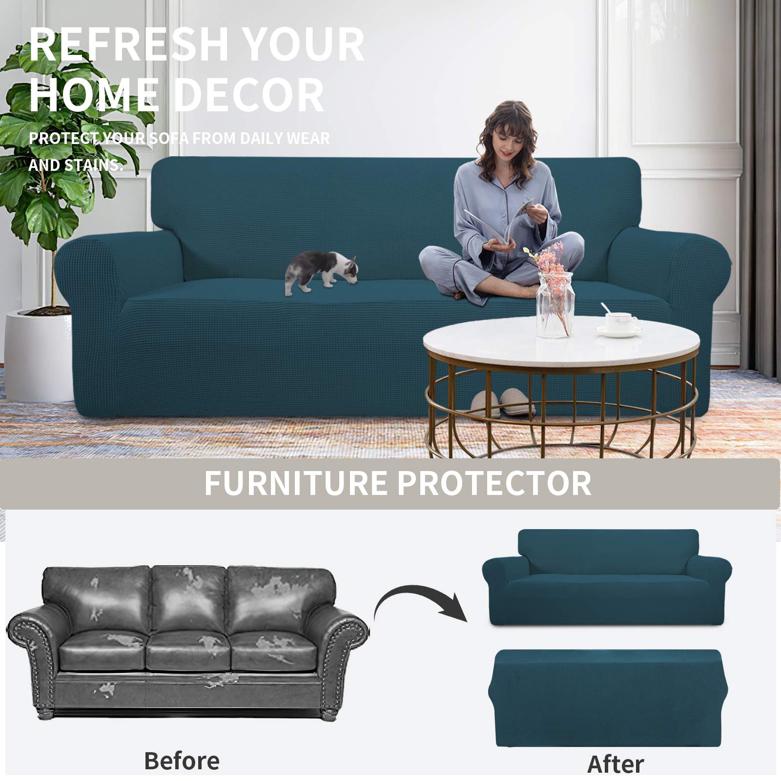 Easy-Going slipcover in multiple colors protects and refreshes furniture.