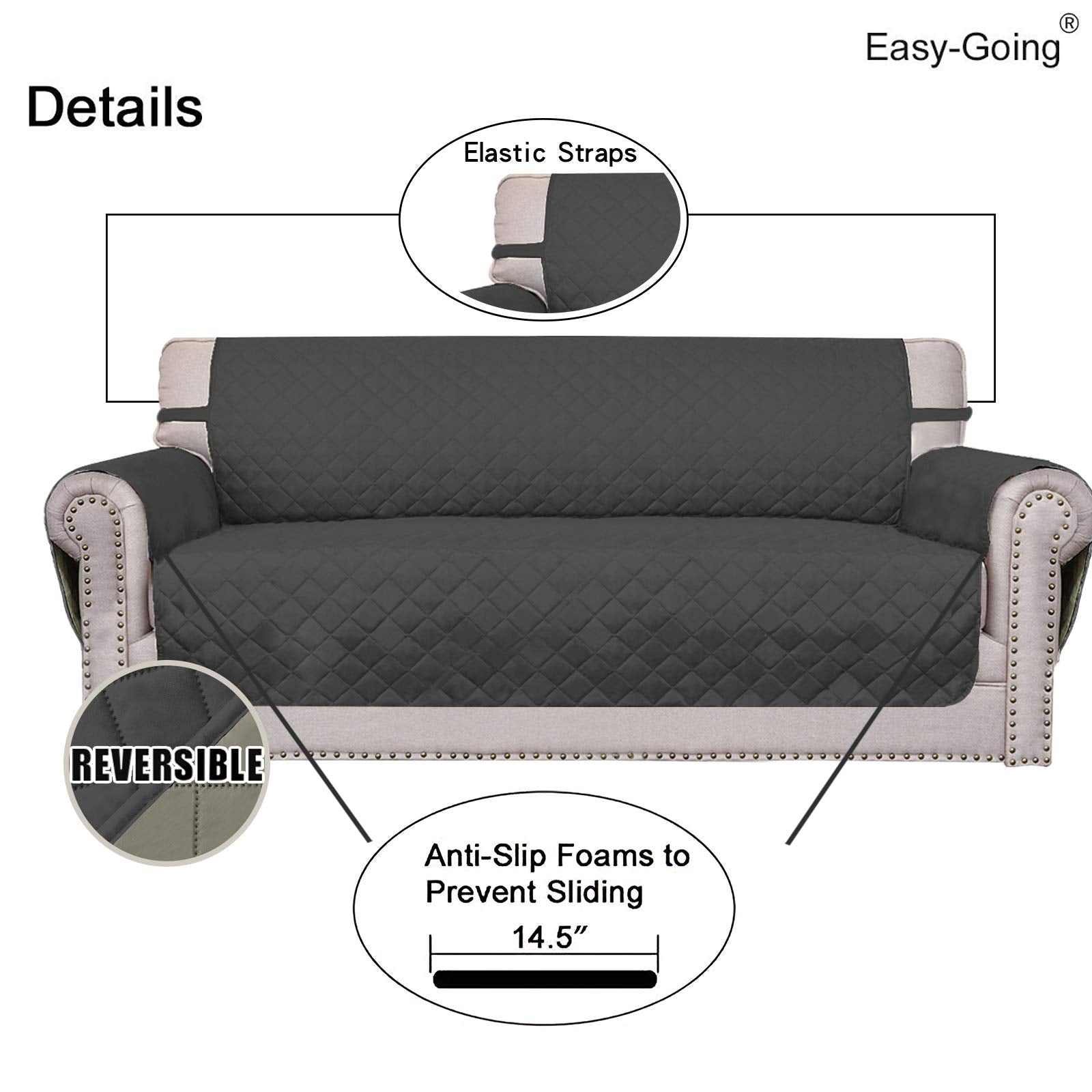 Easy-Going water-resistant fabric on a couch surface to illustrate spill protection