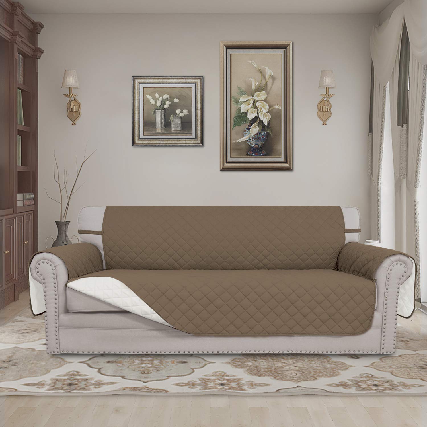 Easy-Going water-resistant furniture protector keeps the sofa clean during everyday life.