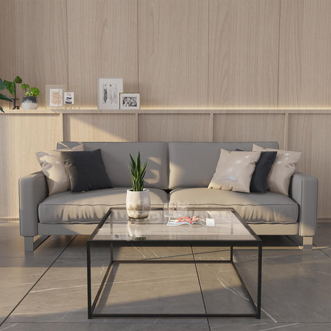 Easy Paws glass coffee table suitable for outdoor patios in covered spaces