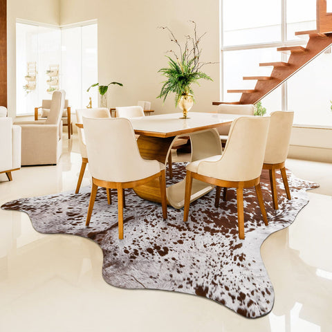 Easycozy large rug with non-slip bottom stays put on floors.