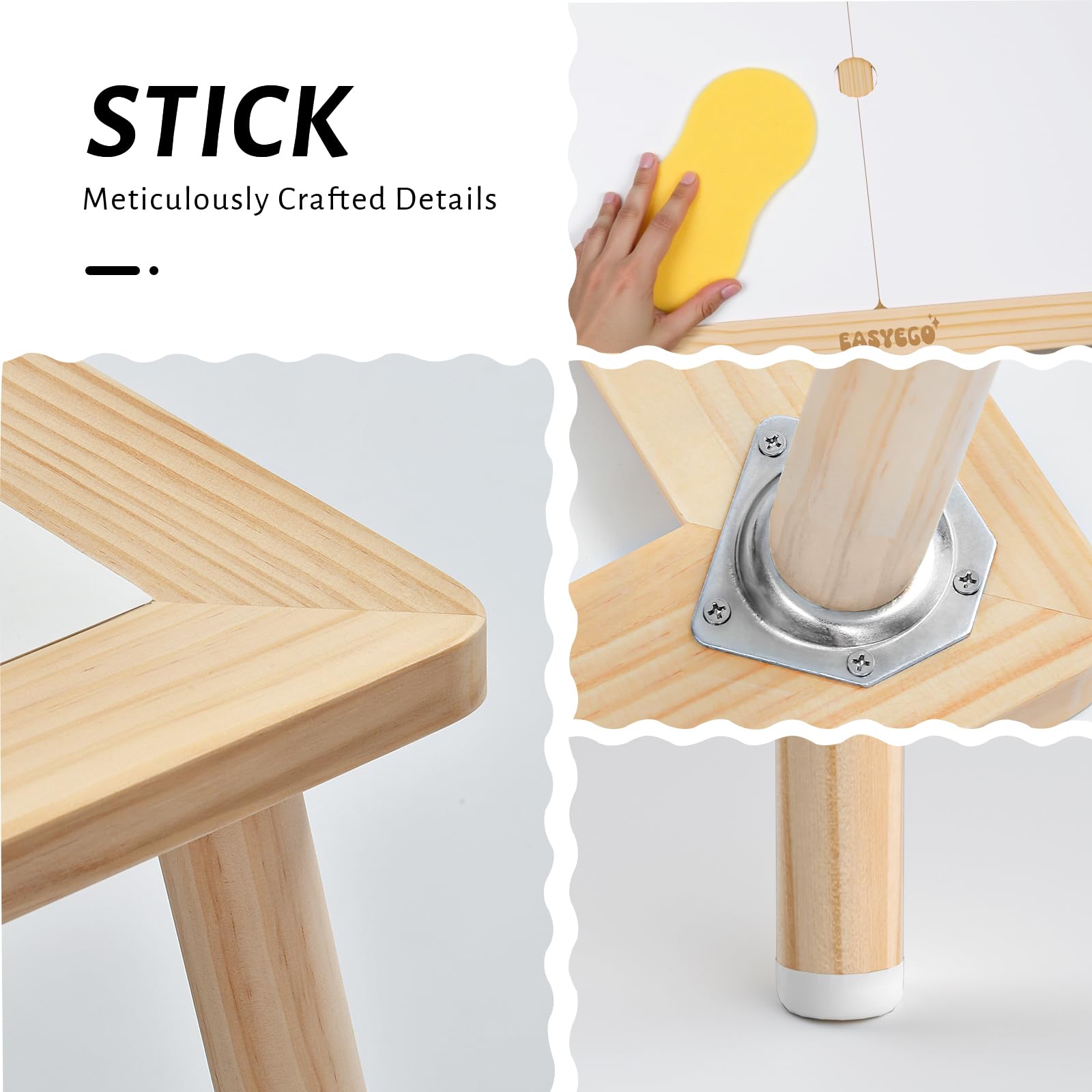 Easyego sensory table durable pine wood construction with eco finish