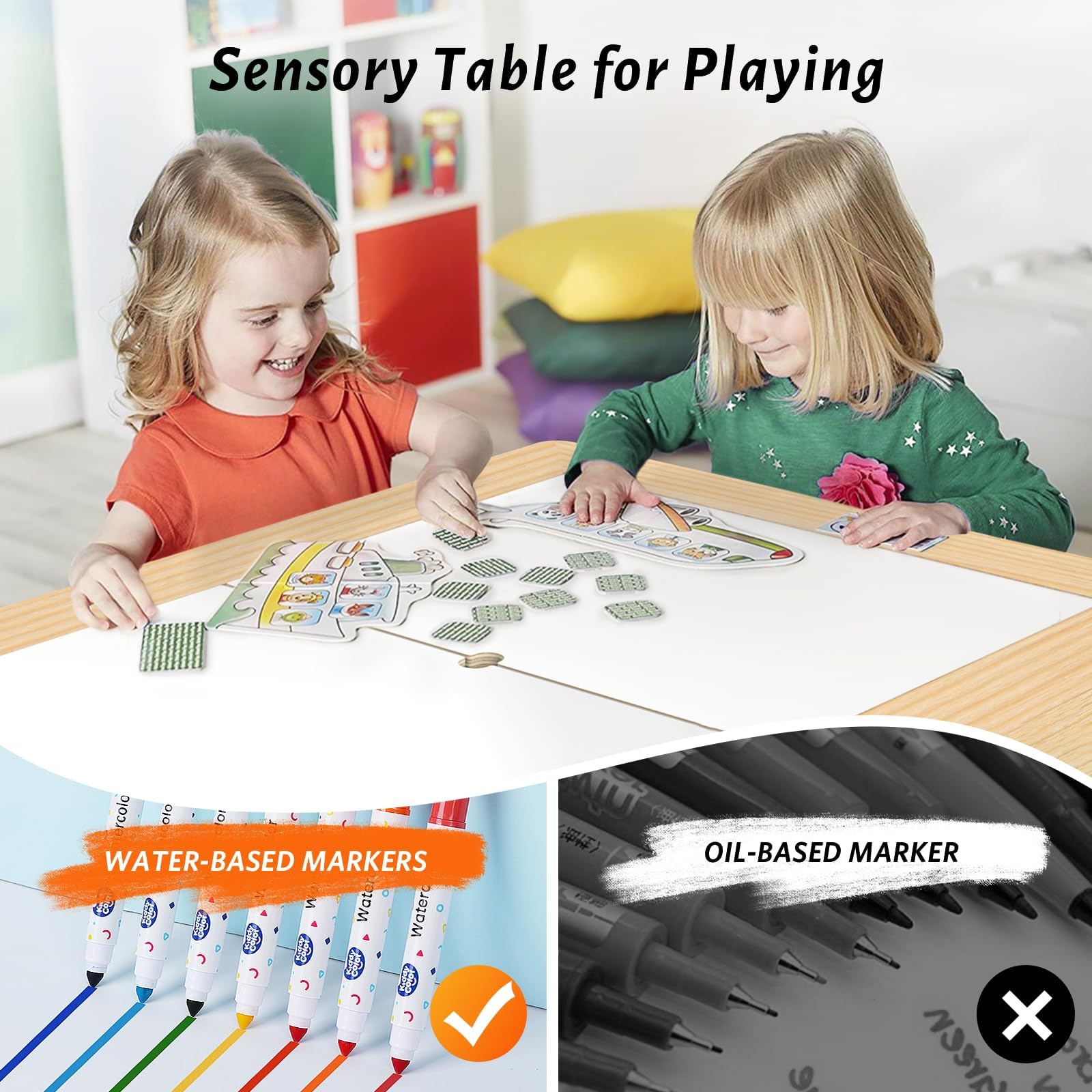 Easyego sensory table paper roller for art projects and neat cleanup