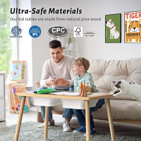 Easyego sensory table with rounded corners designed for safe play