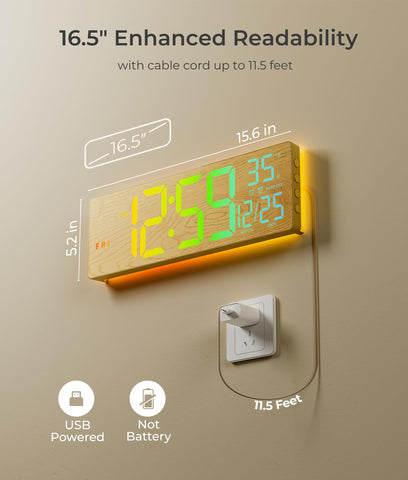 EASYERA auto DST and temperature readout helps monitor room information.