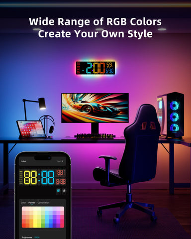 EASYERA RGBIC LED display showing vibrant colors for gaming and decor.
