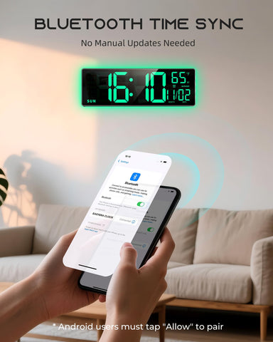 EASYERA clock mounted on wall or desk for flexible placement