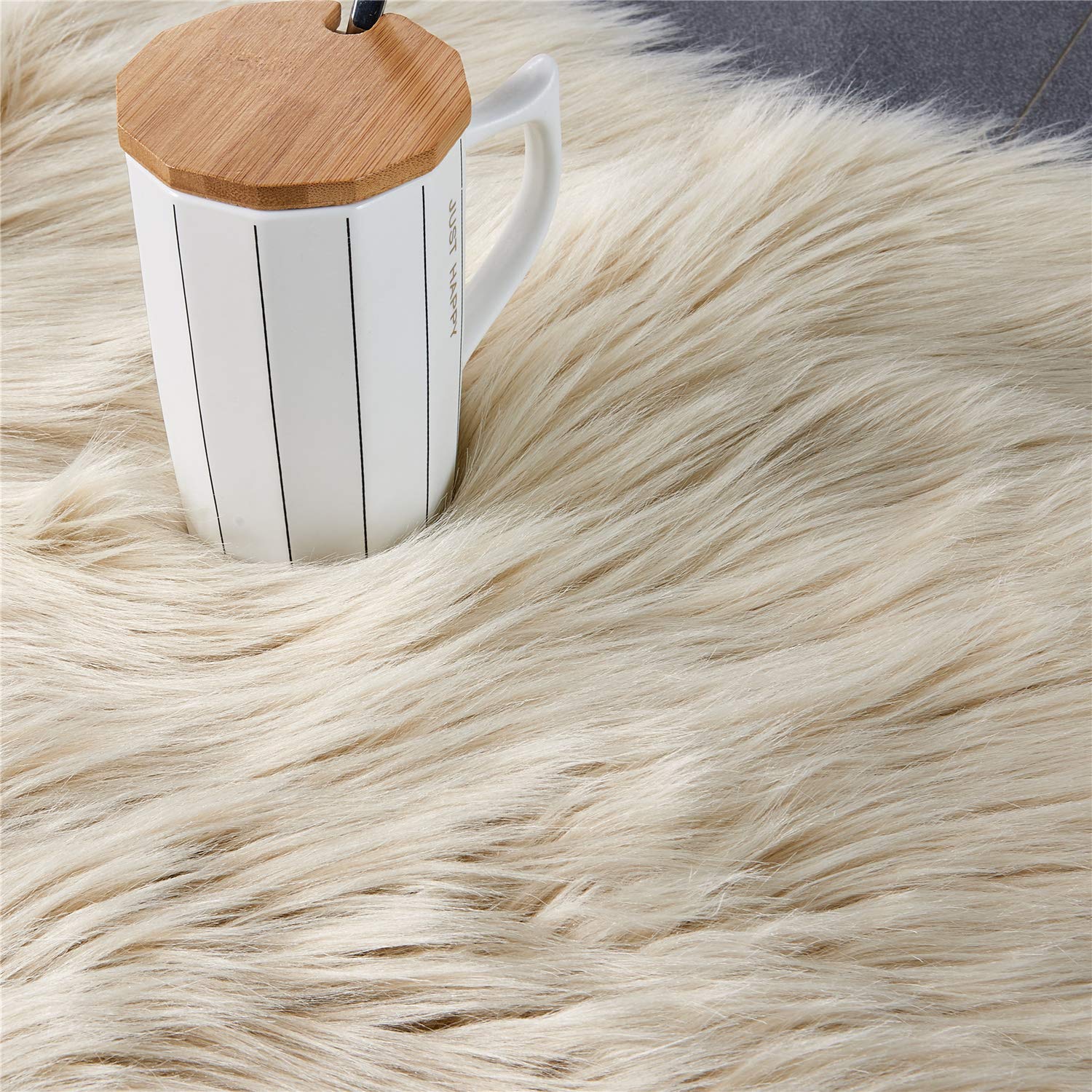 EasyJoy bedroom decor 2x6ft rug enhances warmth in a modern space.