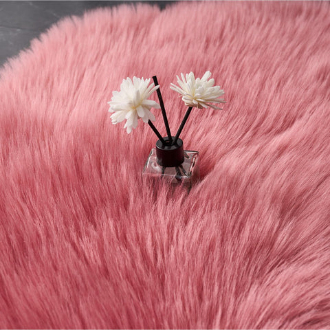 EasyJoy Ultra Soft Fluffy Sheepskin Rug ideal for kids' rooms with plush texture.
