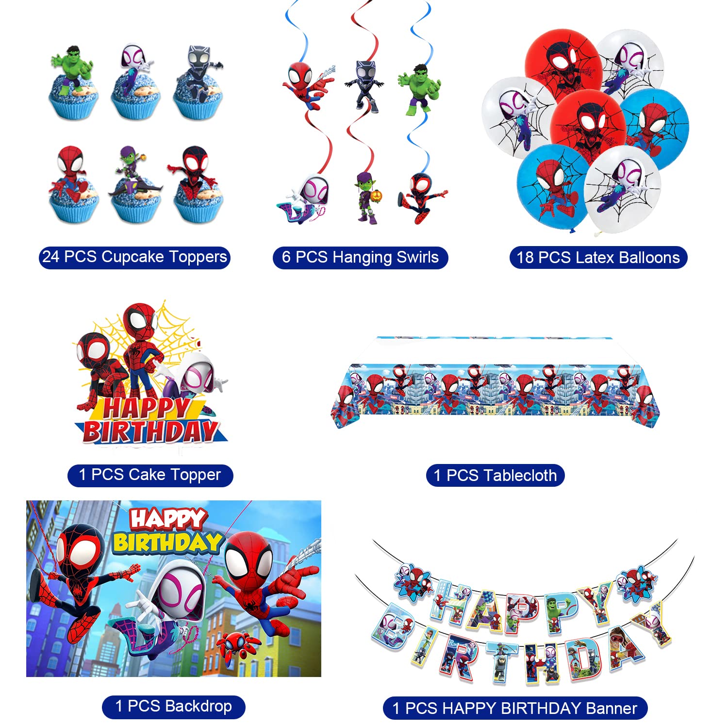 Eazyco Spidey backdrop creates a photo-ready party scene