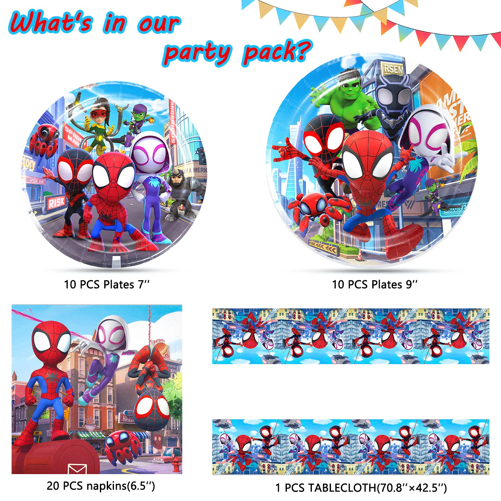 Eazyco Spidey plates and napkins elevate the dining experience at celebrations.