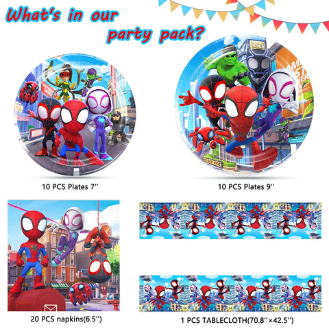 Eazyco Spidey plates and napkins elevate the dining experience at celebrations.