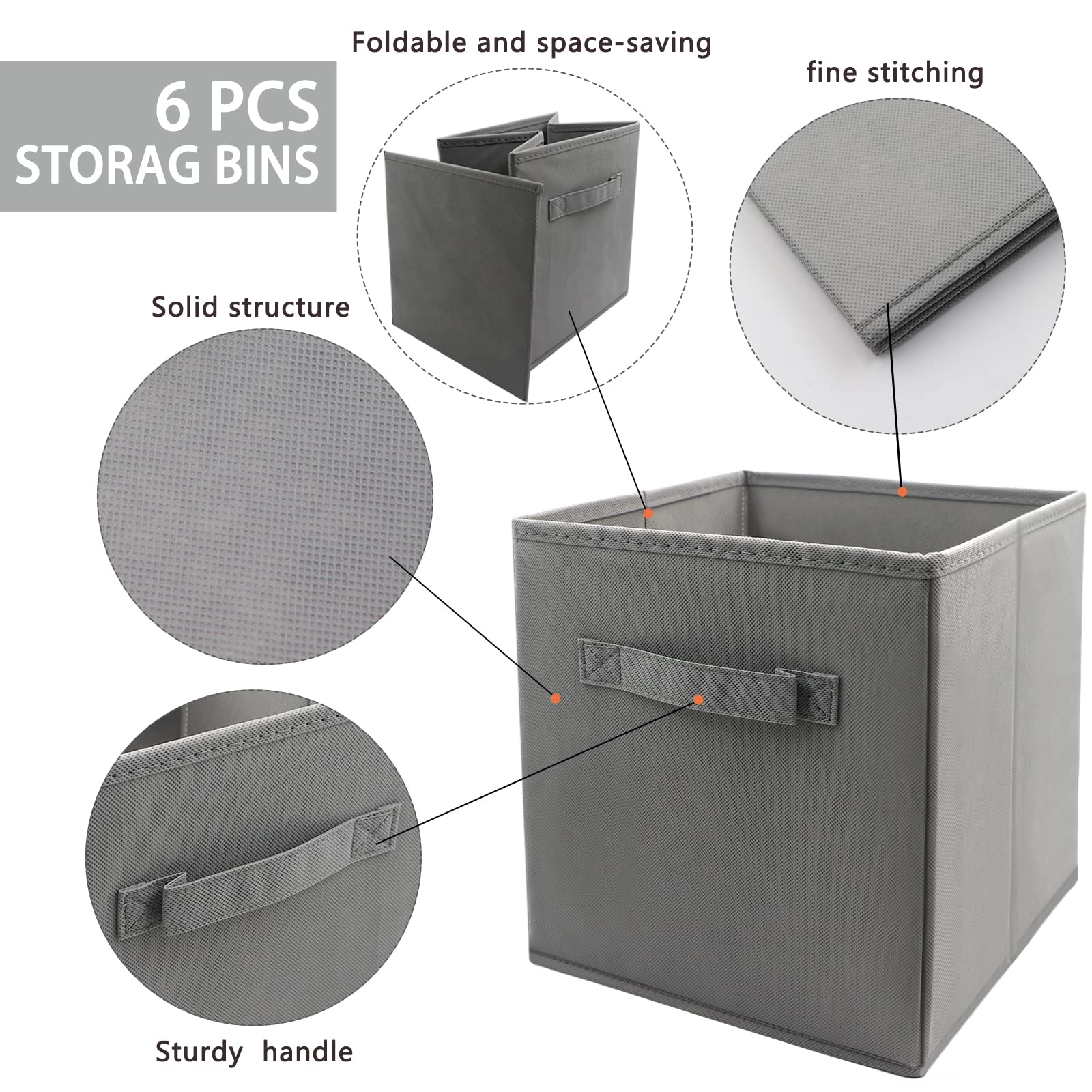 EBIGIC storage bin open collapsible shows upright stability for quick setup.
