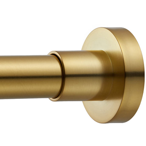 EBOATOP shower rod tension close-up highlights gold finish and corrosion resistance for bathrooms