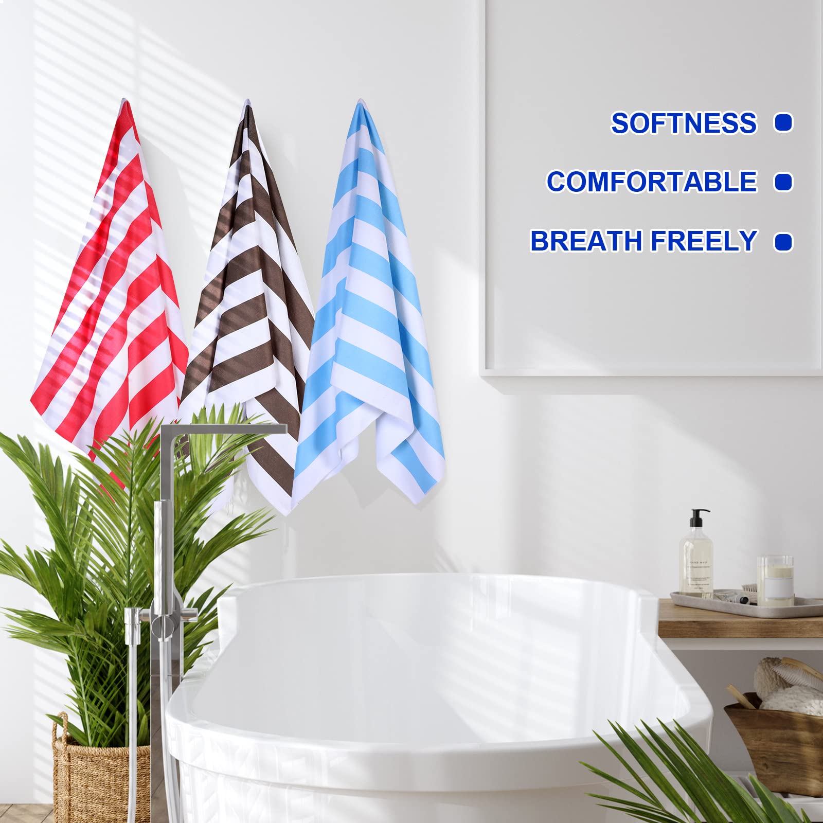 EBOOT colorful soft absorbent towels help you easily identify your towel