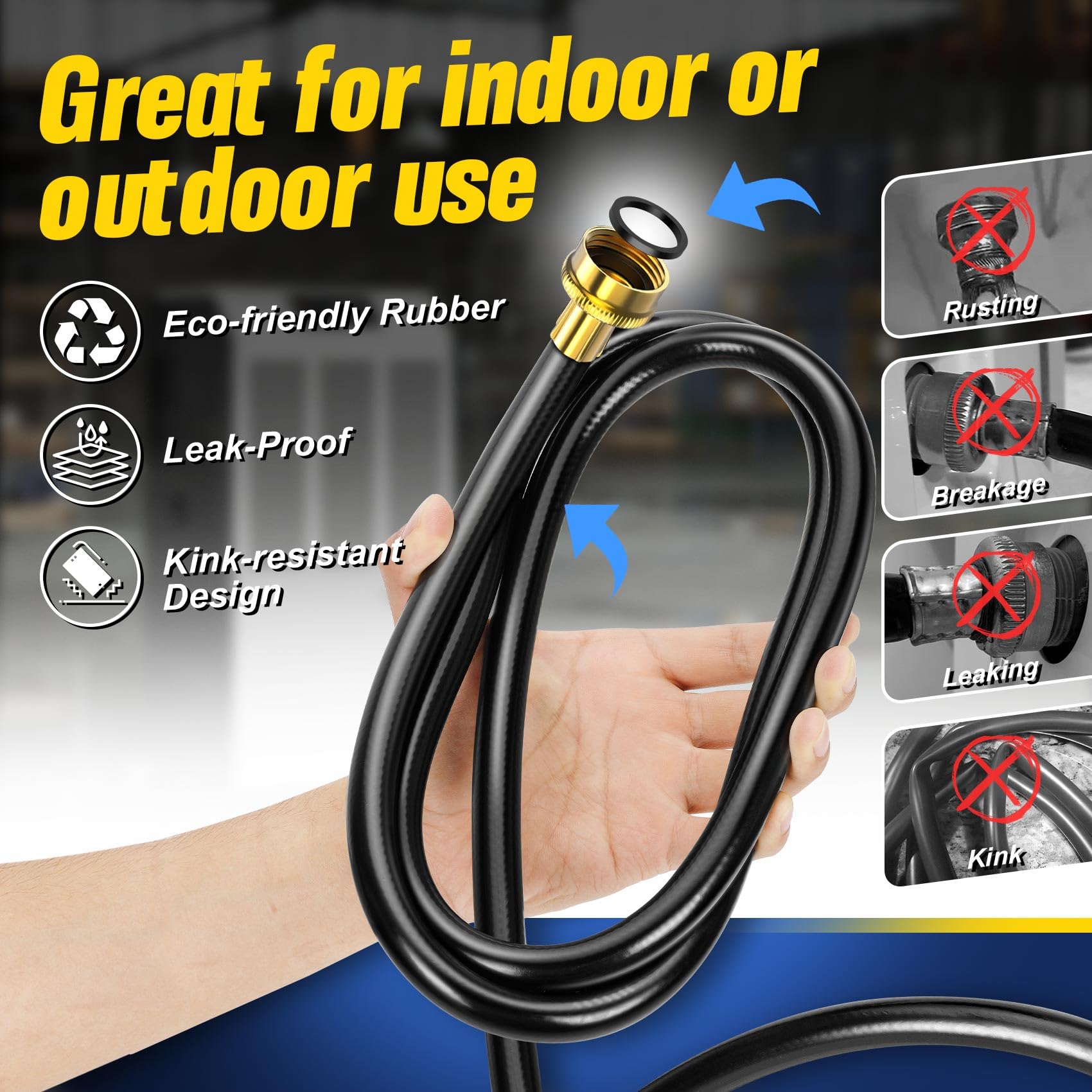 Ebusin corrosion-resistant rubber hose for long-lasting performance
