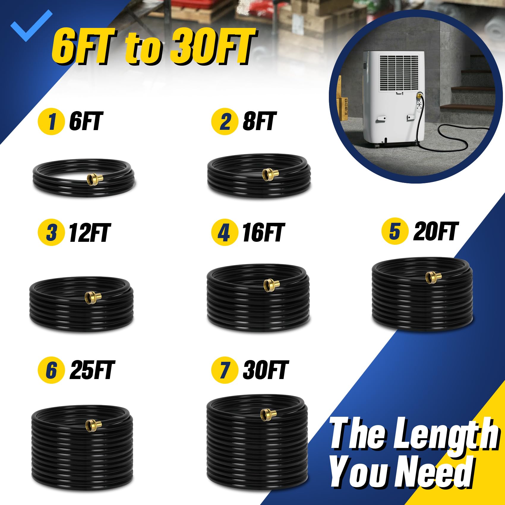 Ebusin lightweight hose that coils easily for storage