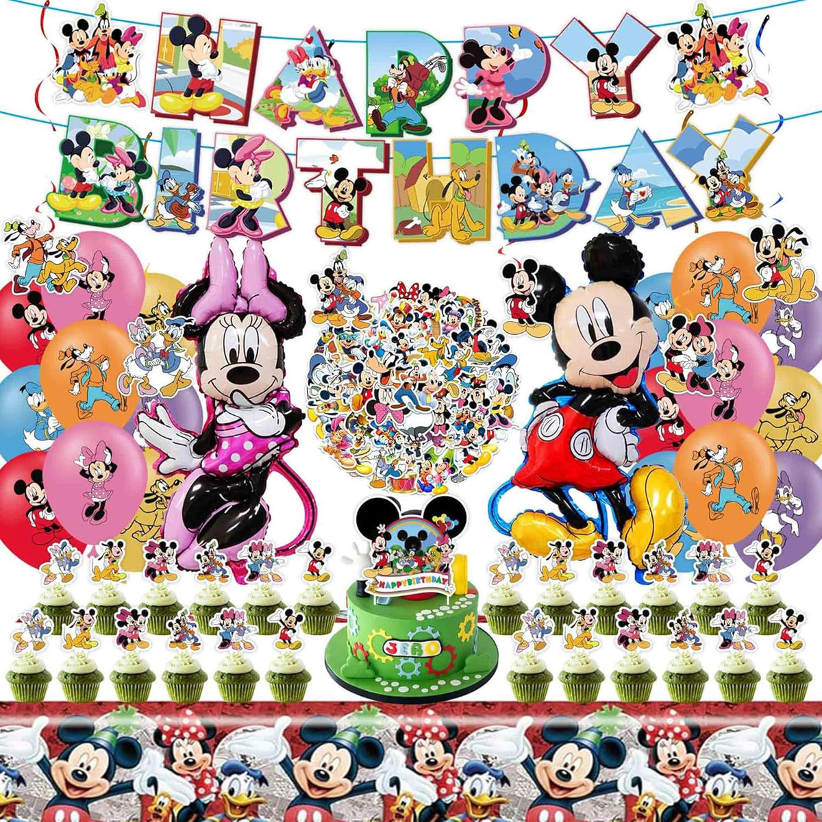 EBWHOLE cartoon party banner for a cheerful birthday setup