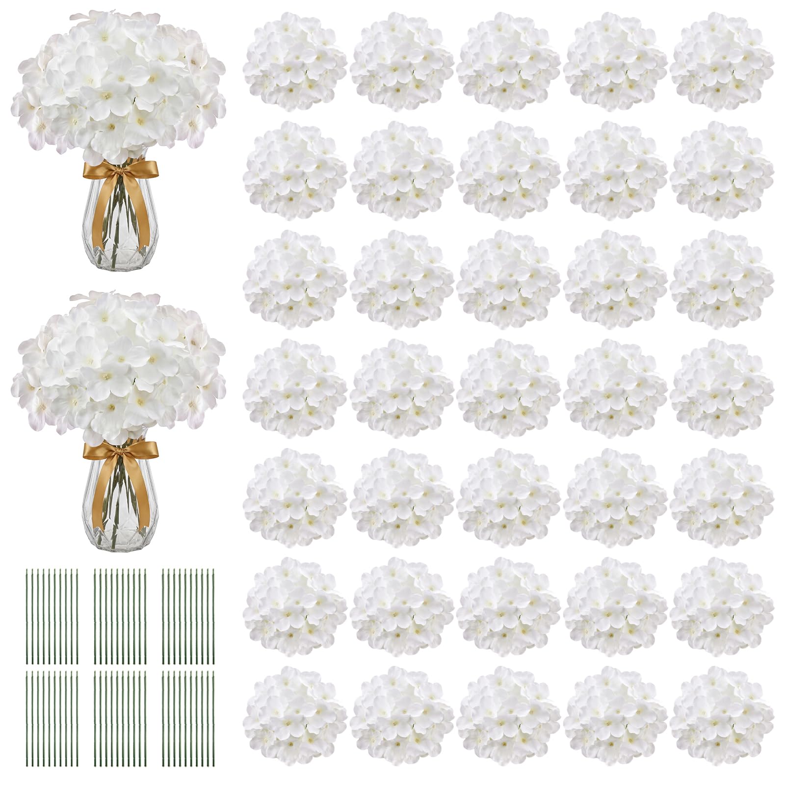Eccelso Hydrangea care guide in ivory helps reshape compressed blooms.