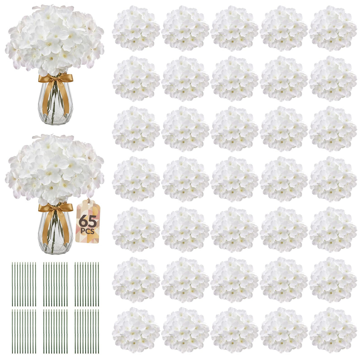 Eccelso Hydrangea artificial flowers with soft petal detail for lifelike wedding centerpieces.
