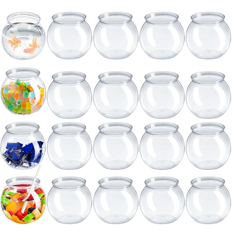 Eccliy clear fish bowls 27oz are sturdy, reusable drinkware for parties.
