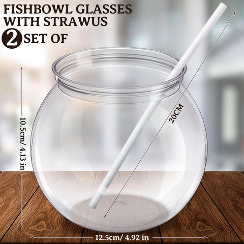 Eccliy fish bowl with straws highlights easy serving at gatherings.