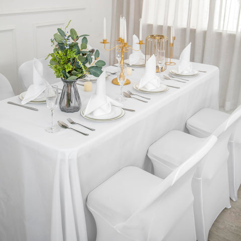 eccwai white chair cover as a complete event decor solution for weddings and parties
