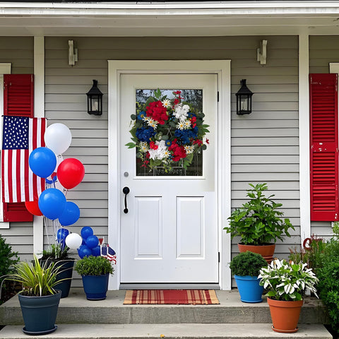 Ecerangus front door decor keeps its shape year after year.