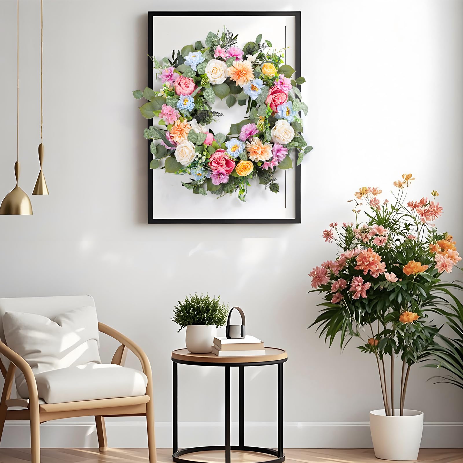 Elegant wedding backdrop decor with silk blooms.