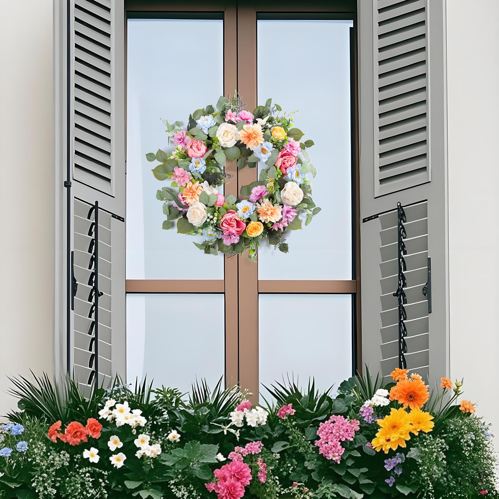 Wreath expands after delivery to restore full, balanced look.