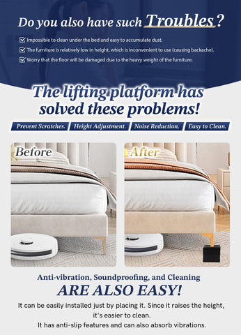EclatBain risers feature rough top and TPU bottom for stability and floor protection.