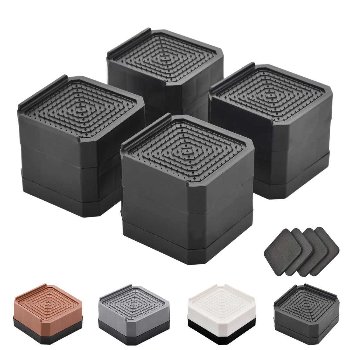 EclatBain bed risers two-layer with 3-inch lift for taller bed access
