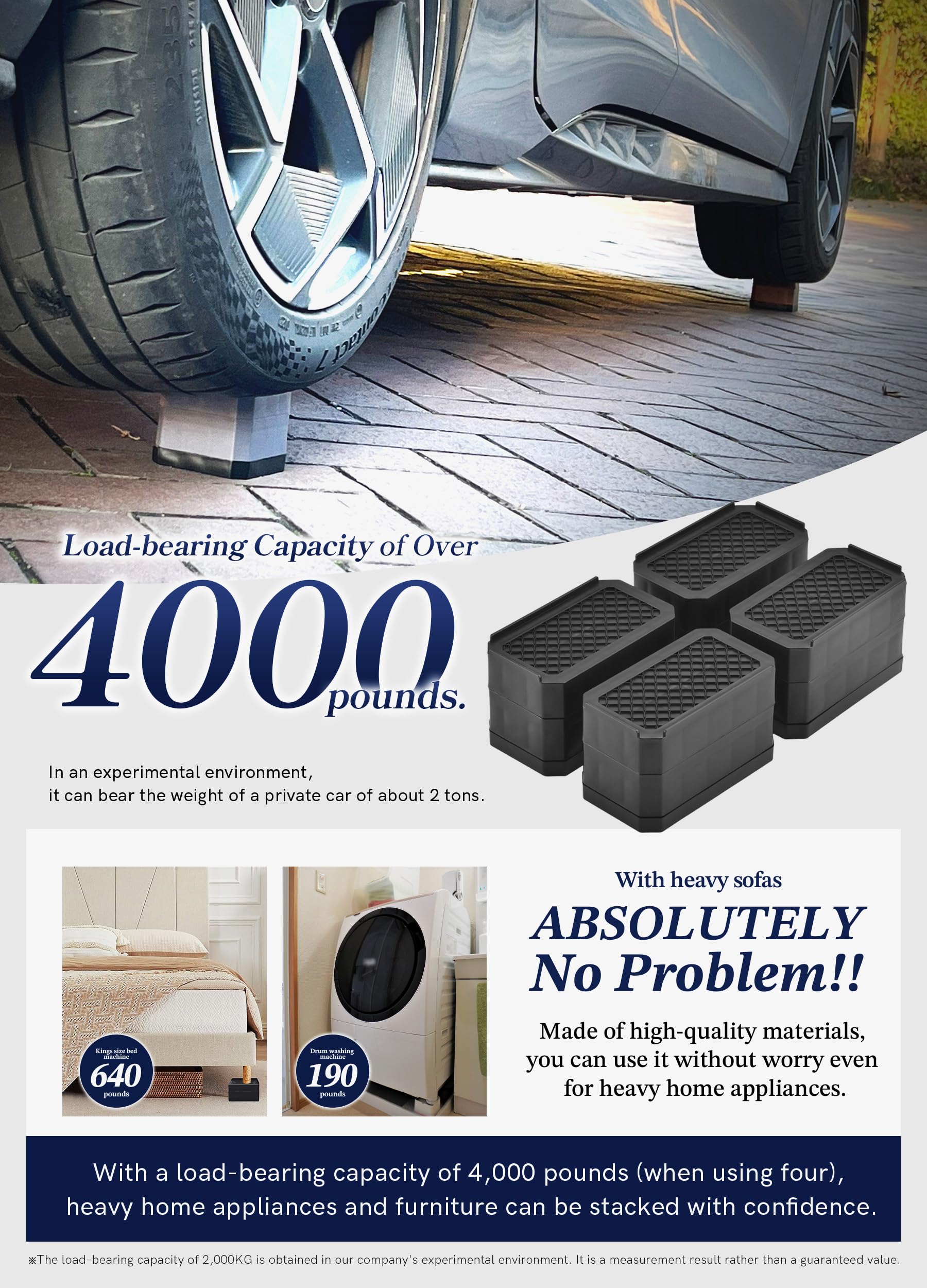 EclatBain durable PP material supports heavy loads up to 4000 pounds.