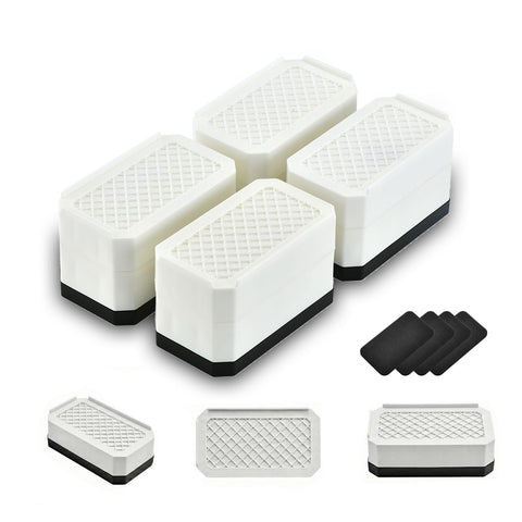 EclatBain WH-2 rectangle bed risers top view shows stackable height options.