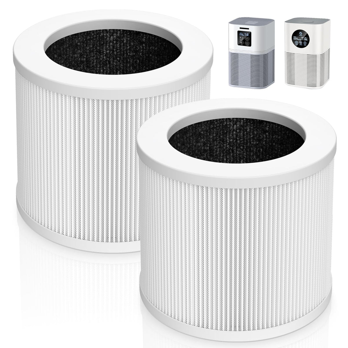 Ecleanfy 2-pack A1 filter front view for VEWIOR purifiers enhances air quality and ease of replacement
