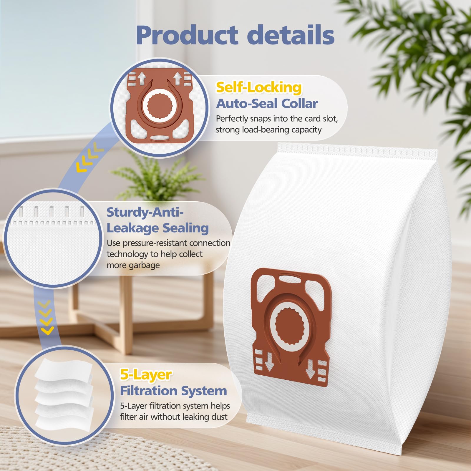 Ecleanfy HyClean Air TU/CO bags demonstrating 3D capacity.