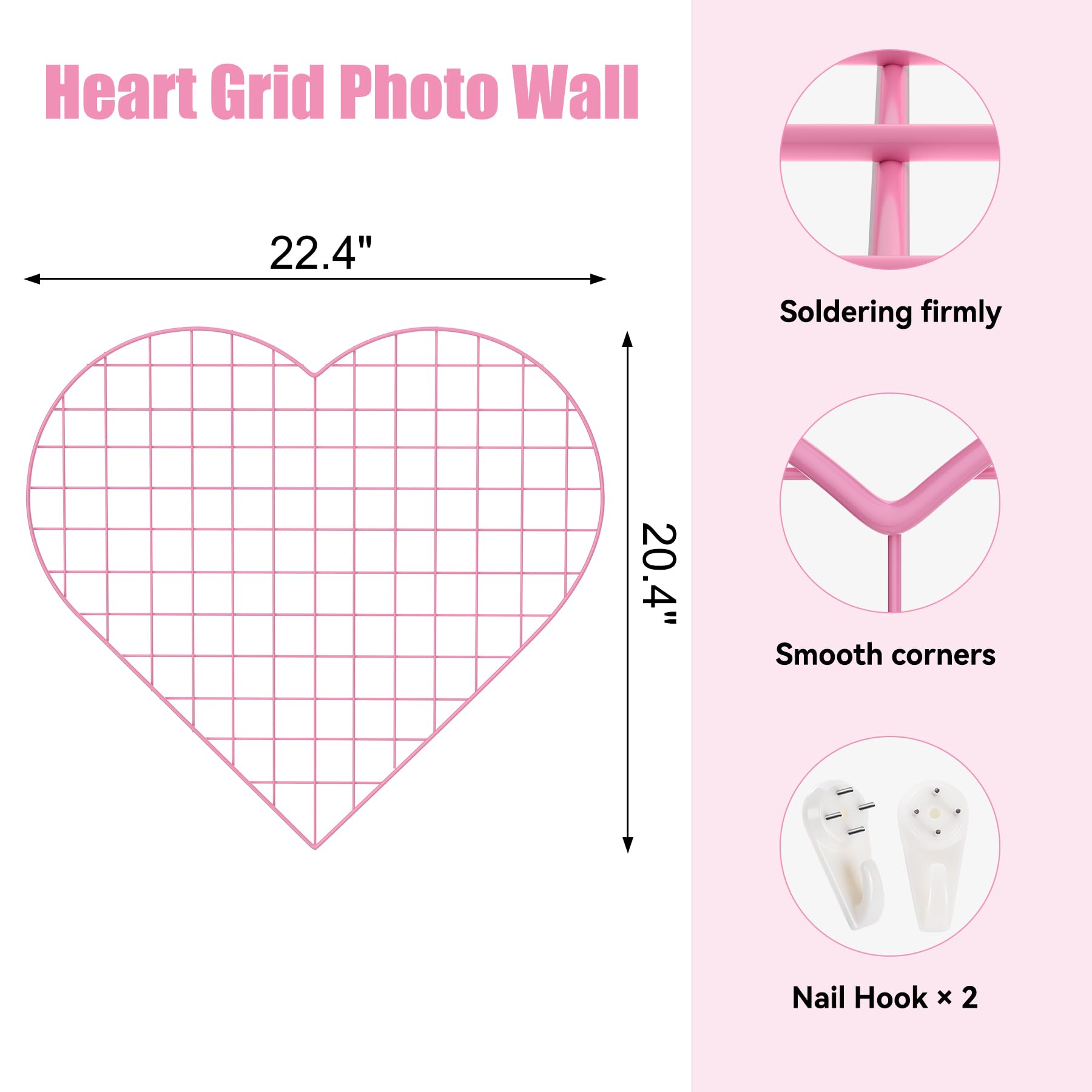 ECLENYES wall organizer grid made of metal offers durable wall storage and display space.