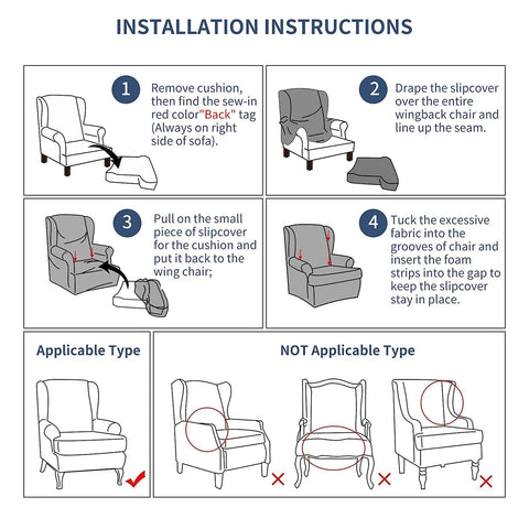 Eco-Ancheng slipcover is easy to install and remove.