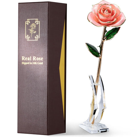 Eco Space gold-dipped rose close-up showing timeless keepsake