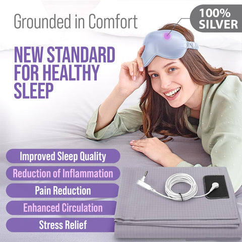 Ecoheal king bed with sheets demonstrates even surface conductivity for comfort.