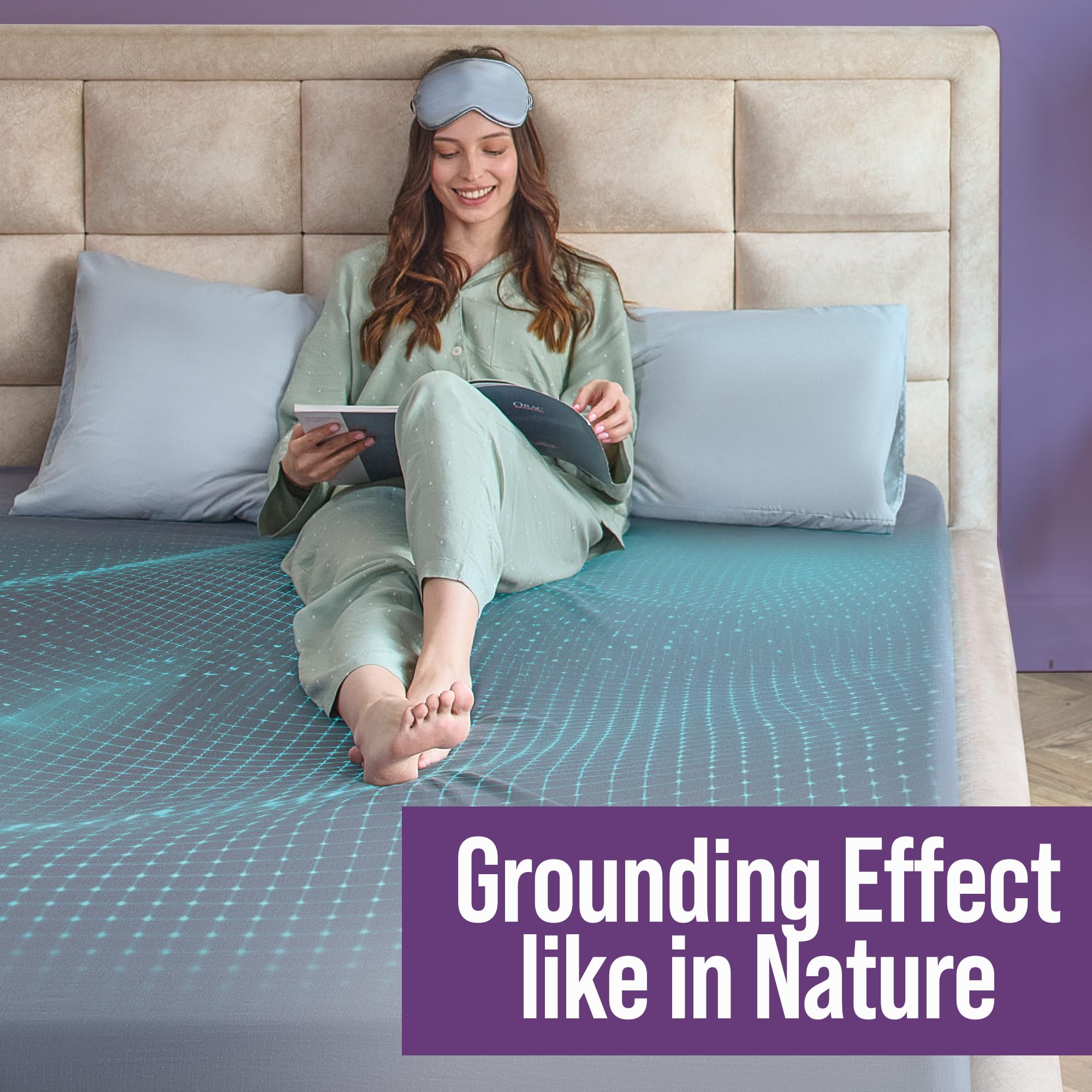 ECOHEAL king-size silk-cotton grounding sheet supports restorative sleep potential