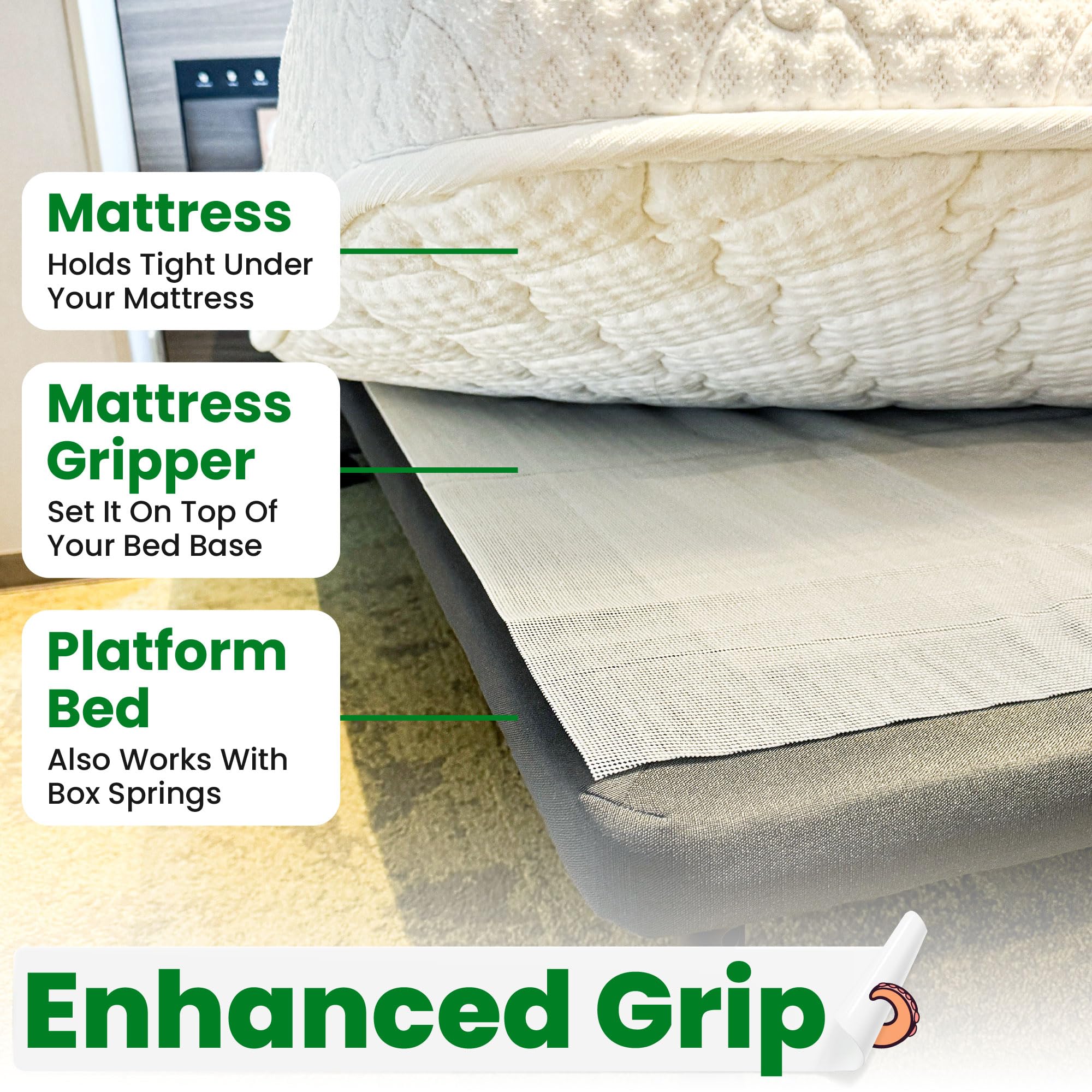 ECOHomes 3-seater gripper pad keeps sofa cushions in place during use