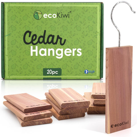 ecoKiwi cedar blocks in a wardrobe box for natural closet freshness.