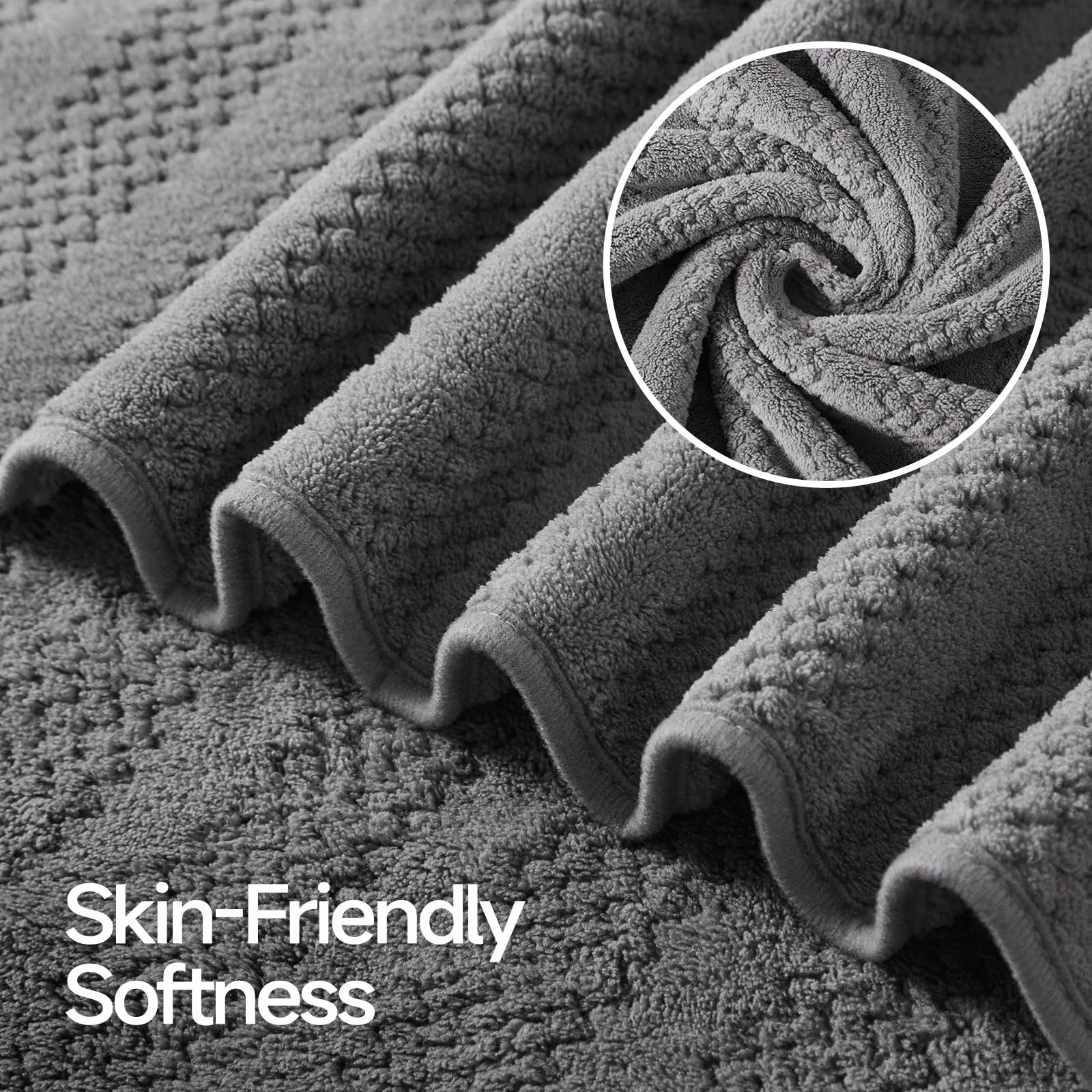 ecolook large towels folded neatly for a spa-like display.