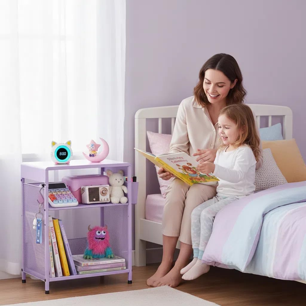 ECOLOVI kids nightstand ideal for nursery and toddler rooms