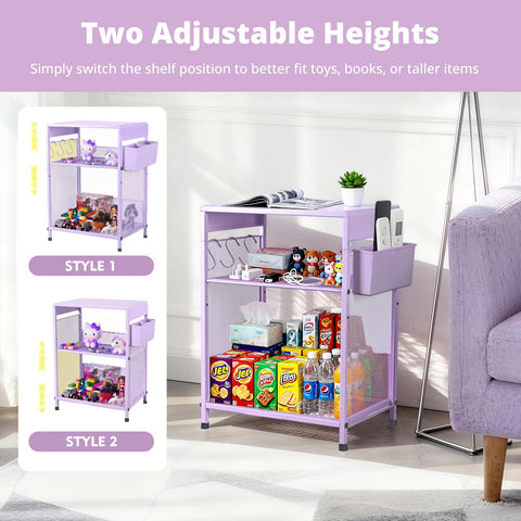 ECOLOVI kids nightstand with waterproof metal surface easy to wipe clean