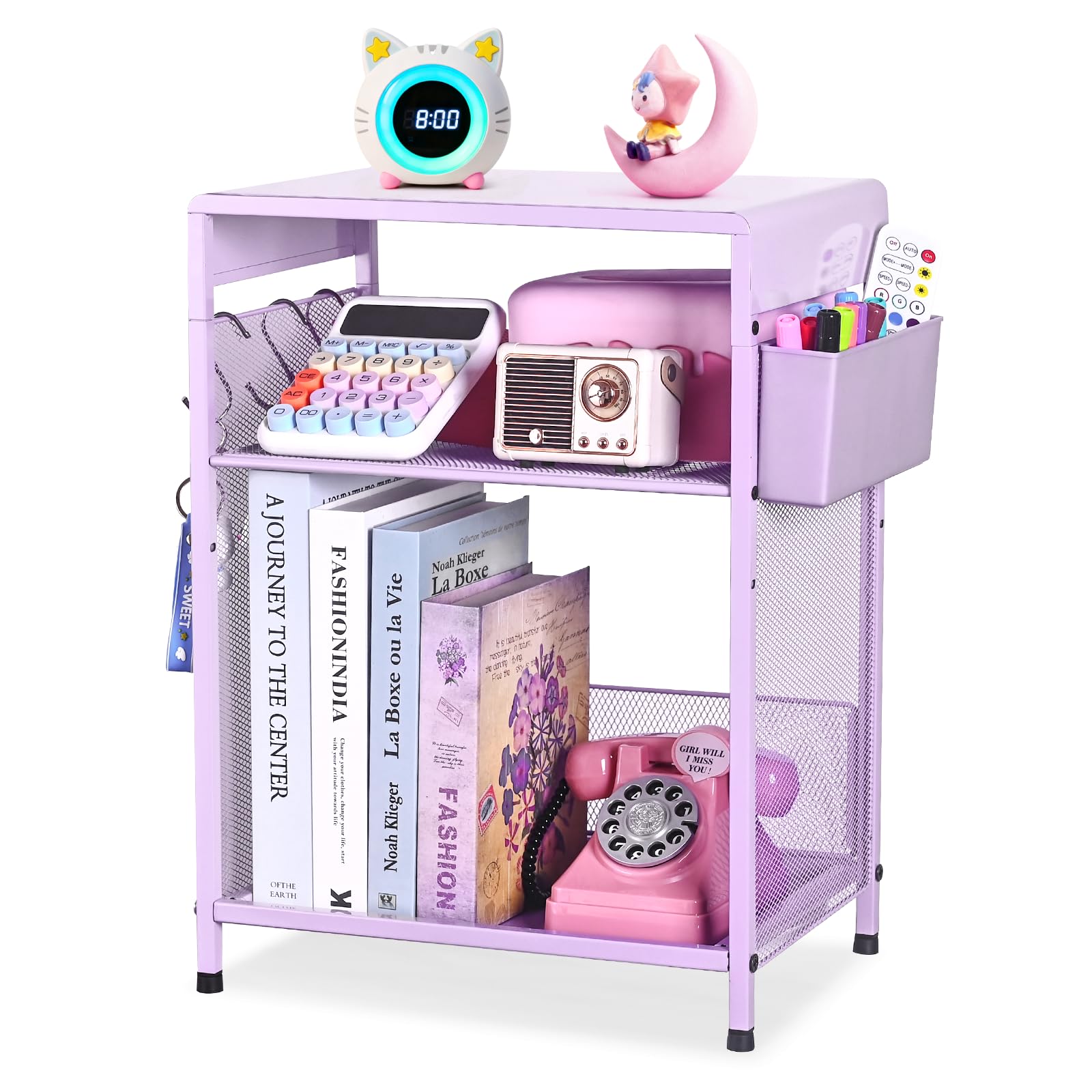 ECOLOVI purple nightstand suitable for toddlers' bedrooms and playrooms