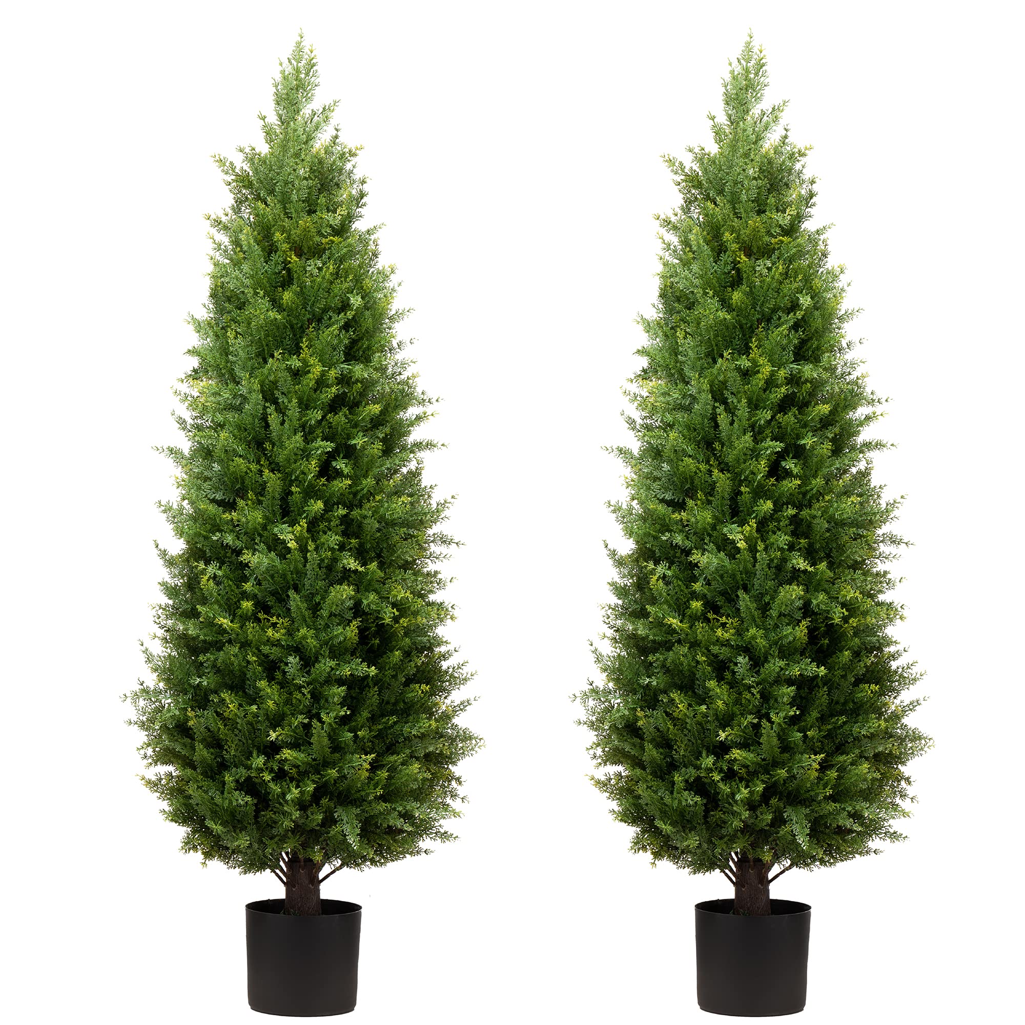 ECOLVANT 4ft artificial cedar tree front view adds year‑round greenery for entryways