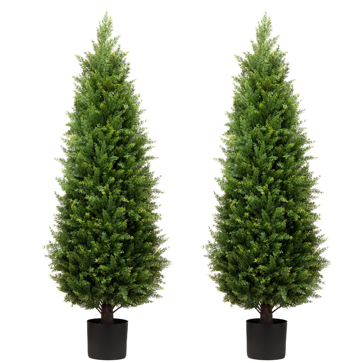 ECOLVANT 4ft artificial cedar tree front view adds year‑round greenery for entryways