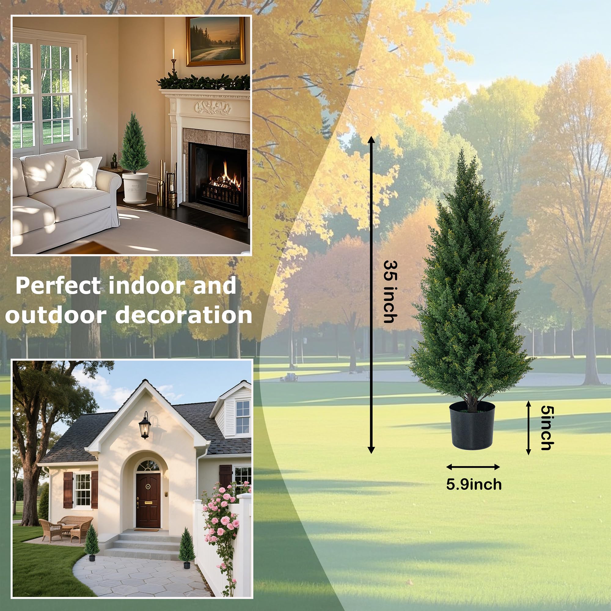 ECOLVANT wind-ready topiary stays upright in breezy spaces.